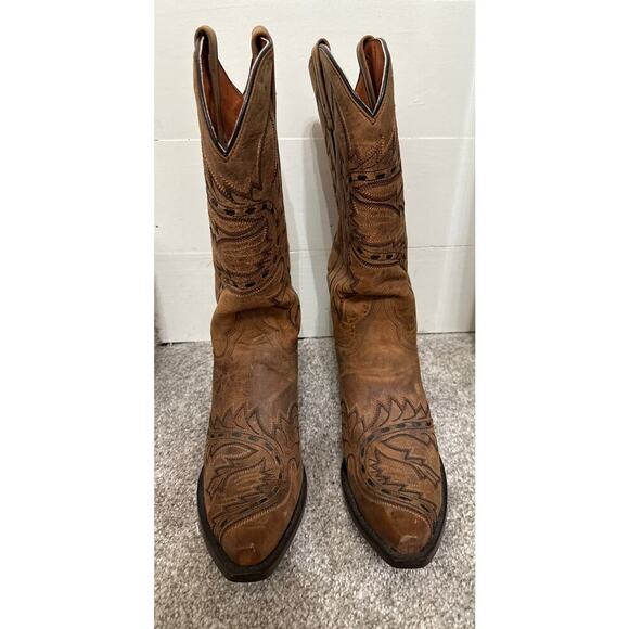 NWOT Dan Post Women's Sidewinder Western Full Grain Tan Mad Cat Leather Boot, 10 - Picture 3 of 10